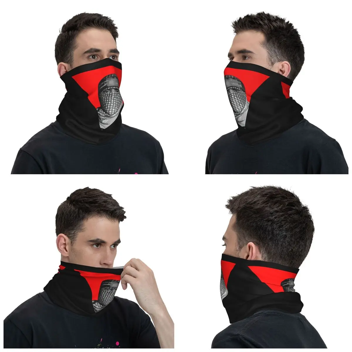 Hatta Kufiya Folk Man Bandana Neck Gaiter Printed Mask Scarf Warm Balaclava Cycling for Men Women Adult All Season