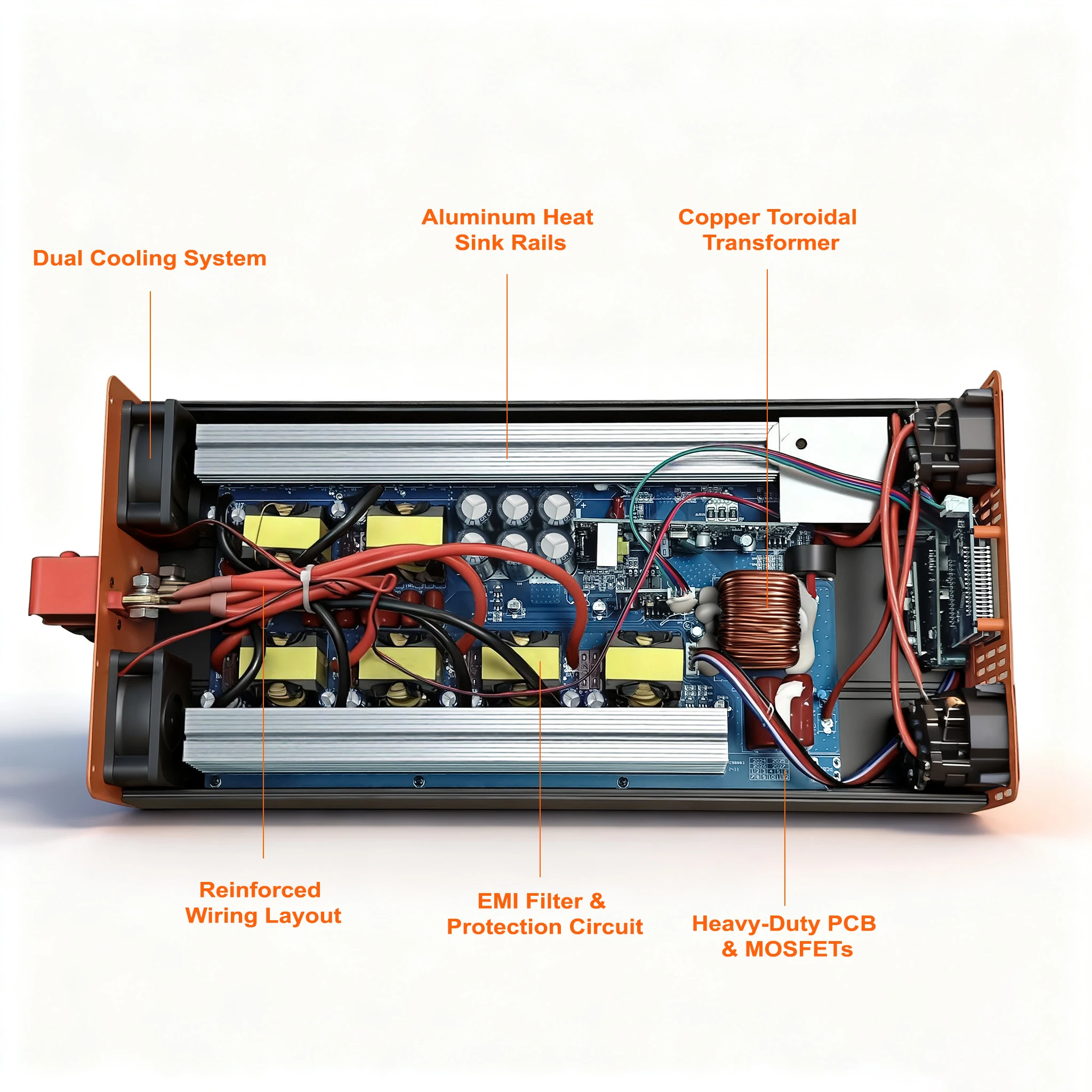 HOULI Pure Sine Wave Inverter 3KW 4KW 5KW 6KW 7KW 8KW 10KW 12KW 12V 24V DC To AC 220V Power Converter For Car RV Solar Off Grid