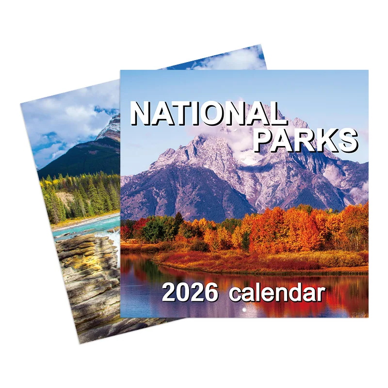 

2026 National Parks Wall Calendar - Scenic Mountain & Autumn Landscape Photography, Nature-Themed Art for Home Decor