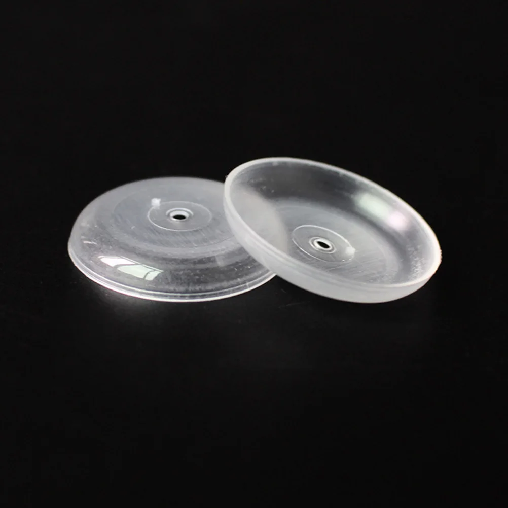 

50Pcs Cake Candleholder Transparent Plastic Wax Oil Collector Cake Plate Hole Design Birthday Dessert Tray