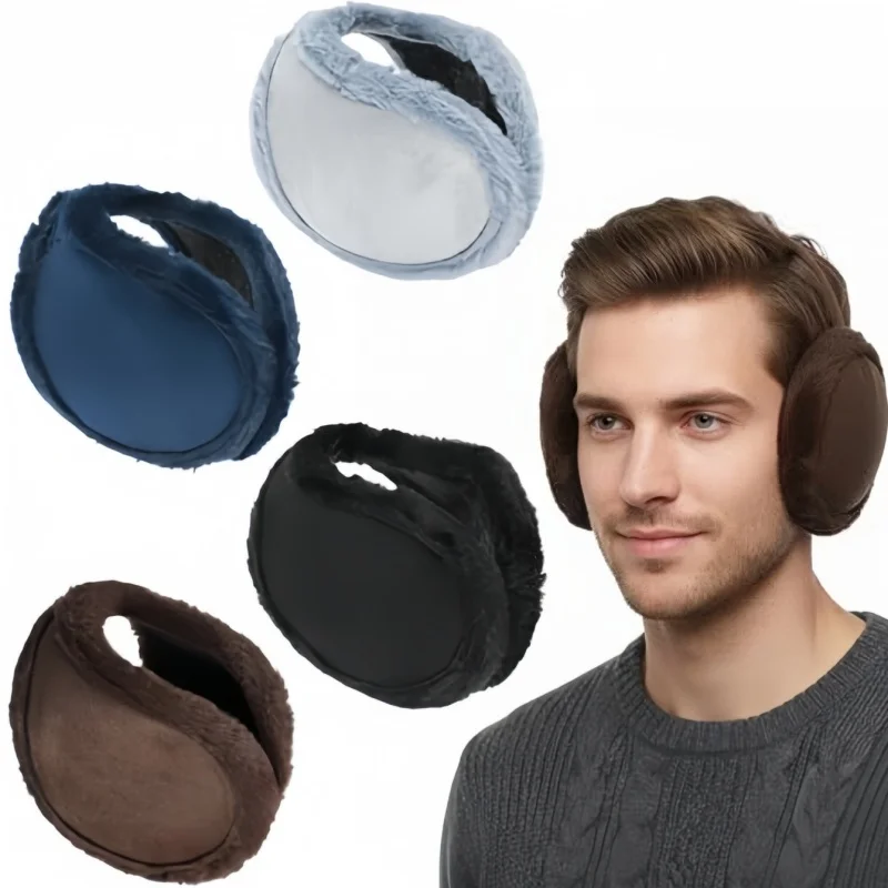 Warm earmuffs, unisex soft earmuffs, cold-resistant fleece cover, adjustable, suitable for outdoor hiking activities