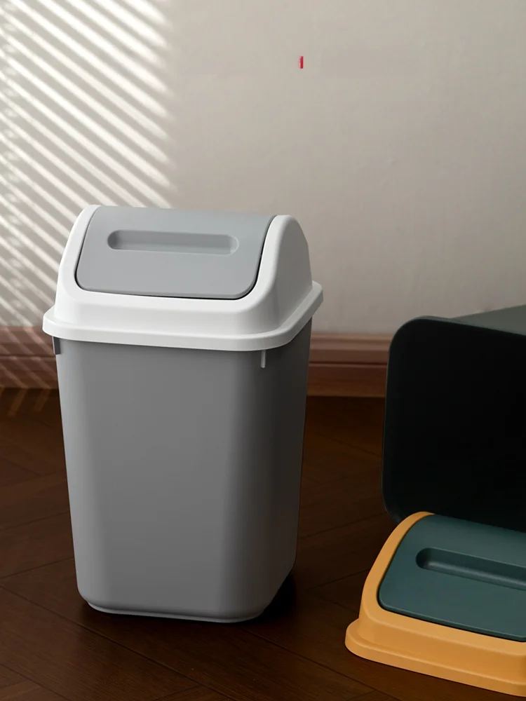 

Ouniu Thiened откидная крышка pe Tra Can для домашней кухни и гостиной, пластиковая квадратная крышка, большая контейнер Capaci