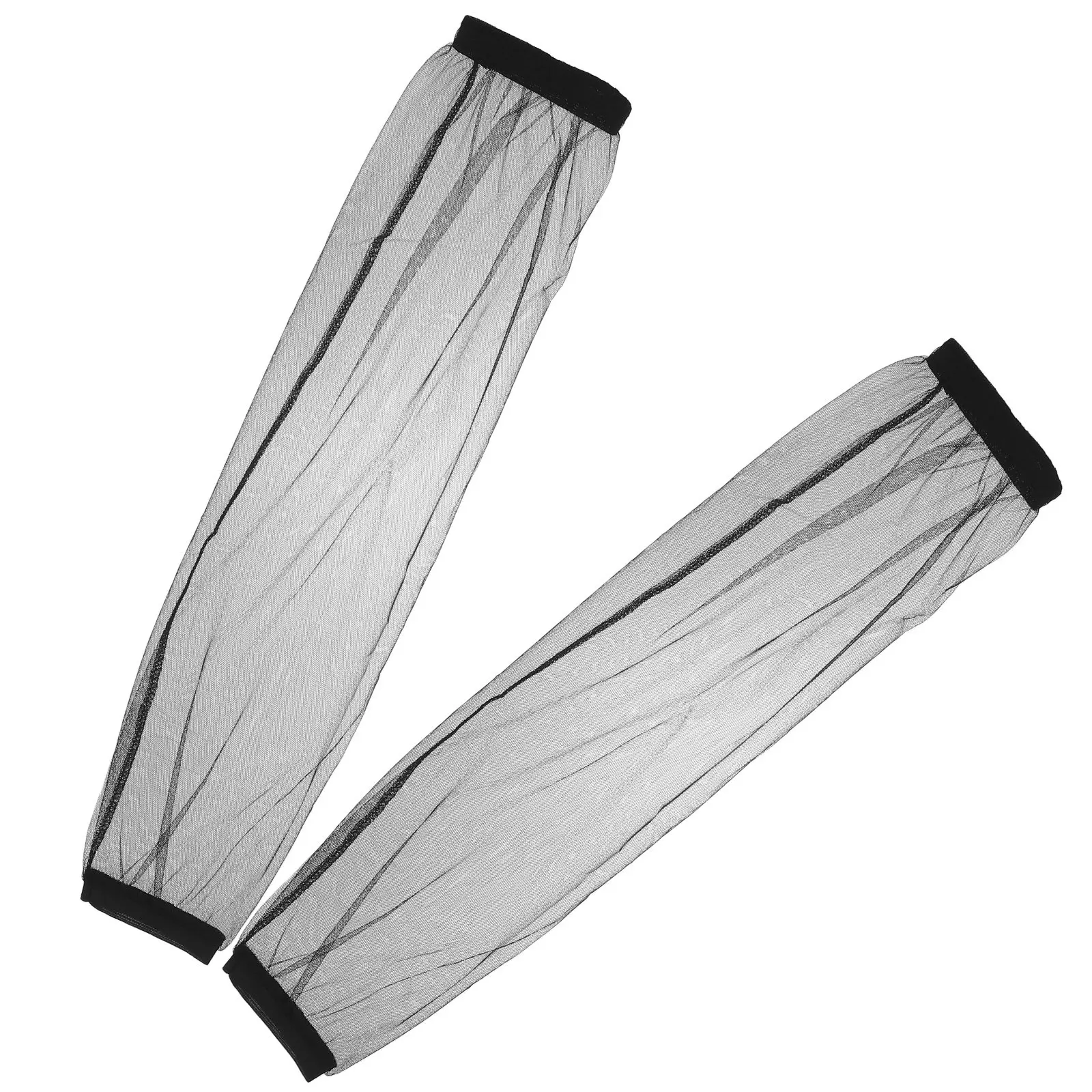 2Pcs Mosquito Arm Netting Breathable Bug Protection Sleeves Lightweight Outdoor Summer Camping Hiking Fishing Mosquito Proof Arm
