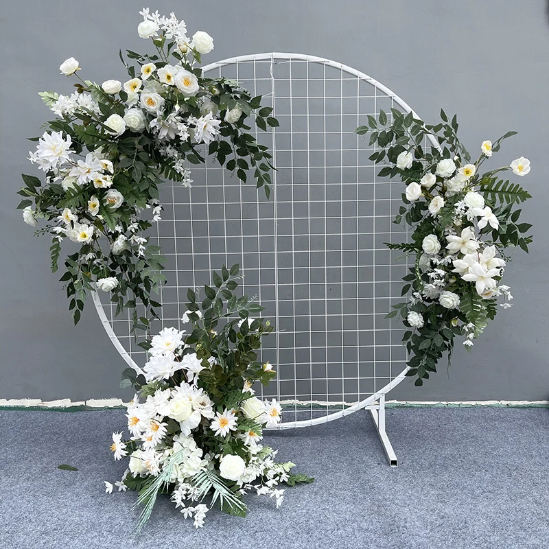 Wedding flower arrangement simulation silk flower arch round pavilion wedding flower art window decoration wedding props T stage