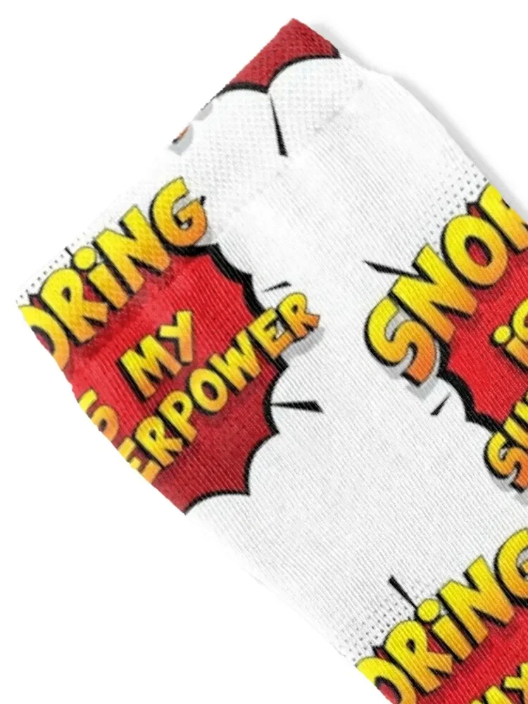 Snoring is my Superpower Funny Design Snoring Gift Socks sheer fashionable luxe Socks Girl Men's