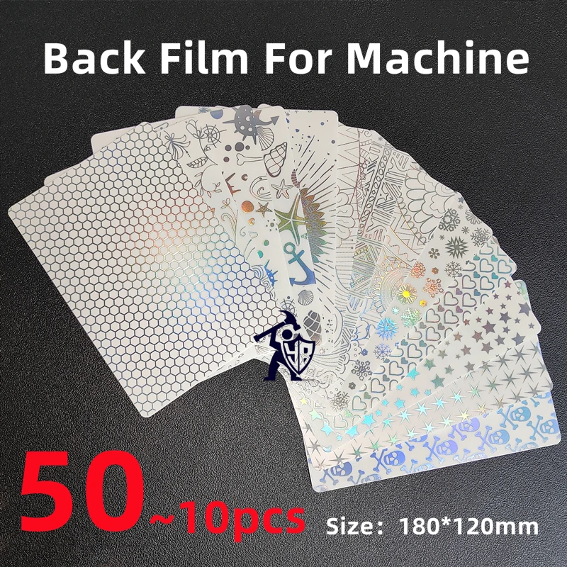 3D Glitter Back Film For Cutting Machine Universal Transparent Film Decorative Back Cover Sticker iPhone Screen Protector