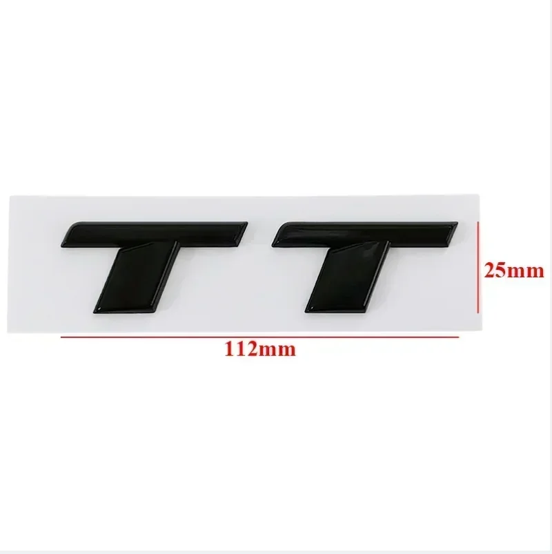 ثلاثية الأبعاد ABS كروم أسود TT شعار سيارة الخلفي الجذع شعار شارة ملصق الشارات لأودي TT RS MK1 8N 8J MK3 8S MK2 اكسسوارات