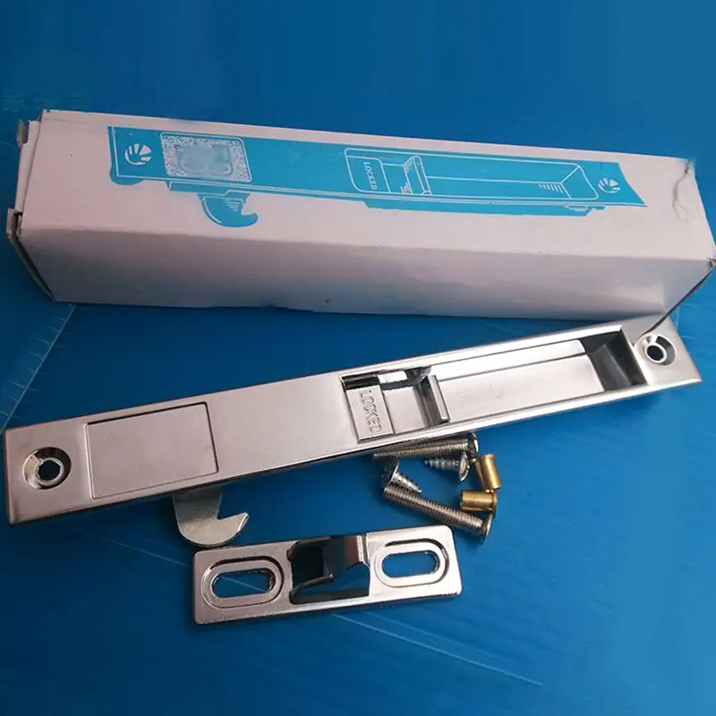 Aluminum Door Hook Lock 182MM*23MM Sliding Door Anti-Theft Lock Buckle For Window And Door Hardware Lock