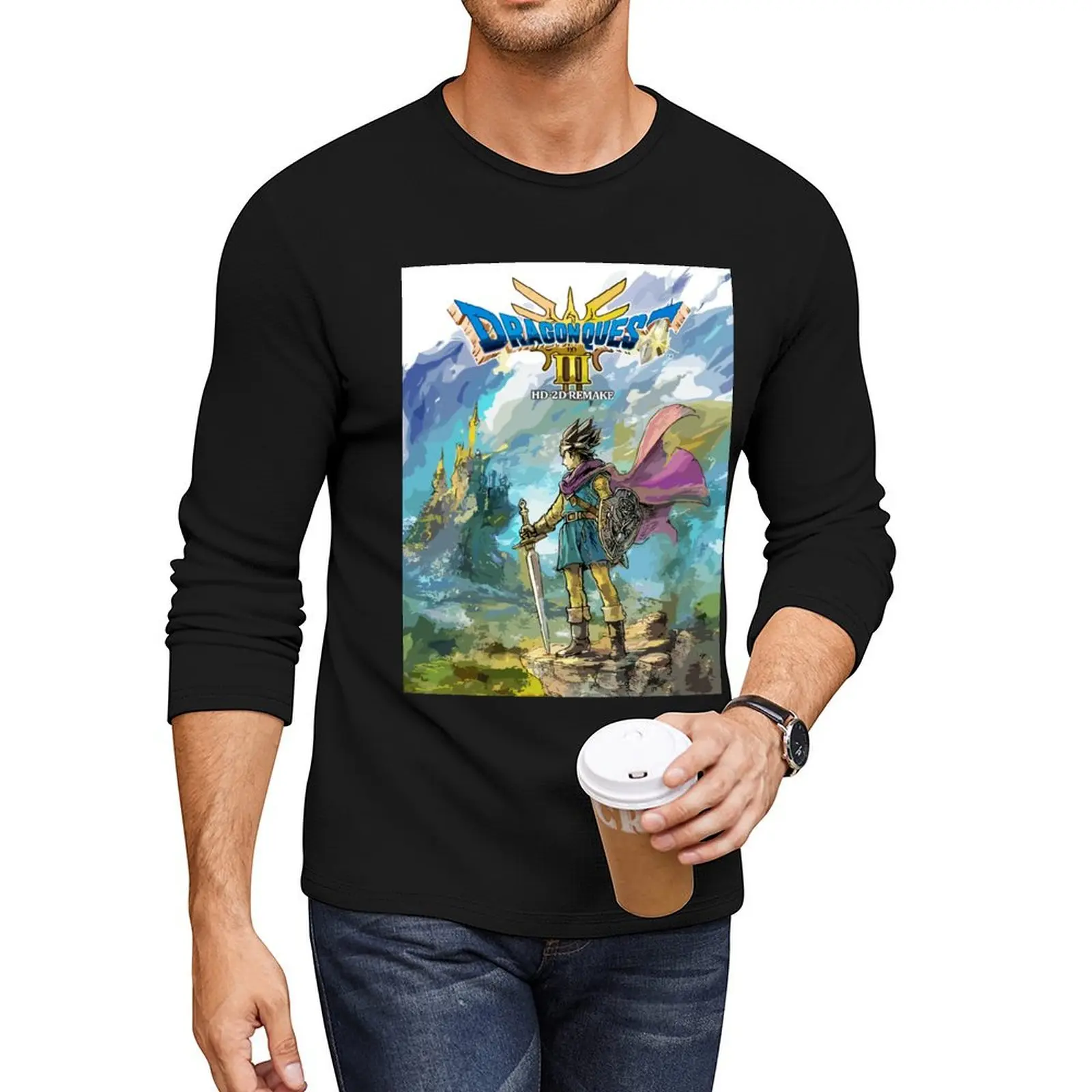 Dragon Quest III Remake Long T-Shirt oversized t shirt funny t man sublime for men