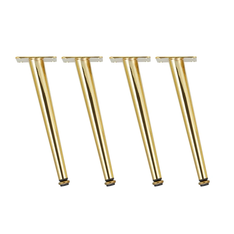 4Pcs/Set Furniture legs Adjustable Gold Tapered Metal Feet for Table Sofa Cupboard Cabinet Stool Chair Feet Hardware Accessories