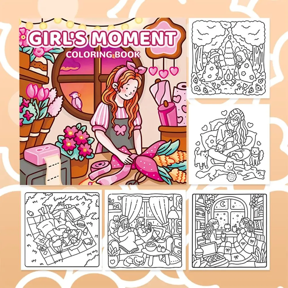 Libro da colorare creativo per cartoni animati, libro educativo per alleviare lo stress, pittura in brossura, regalo, libro di pittura per graffiti per adulti e adolescenti