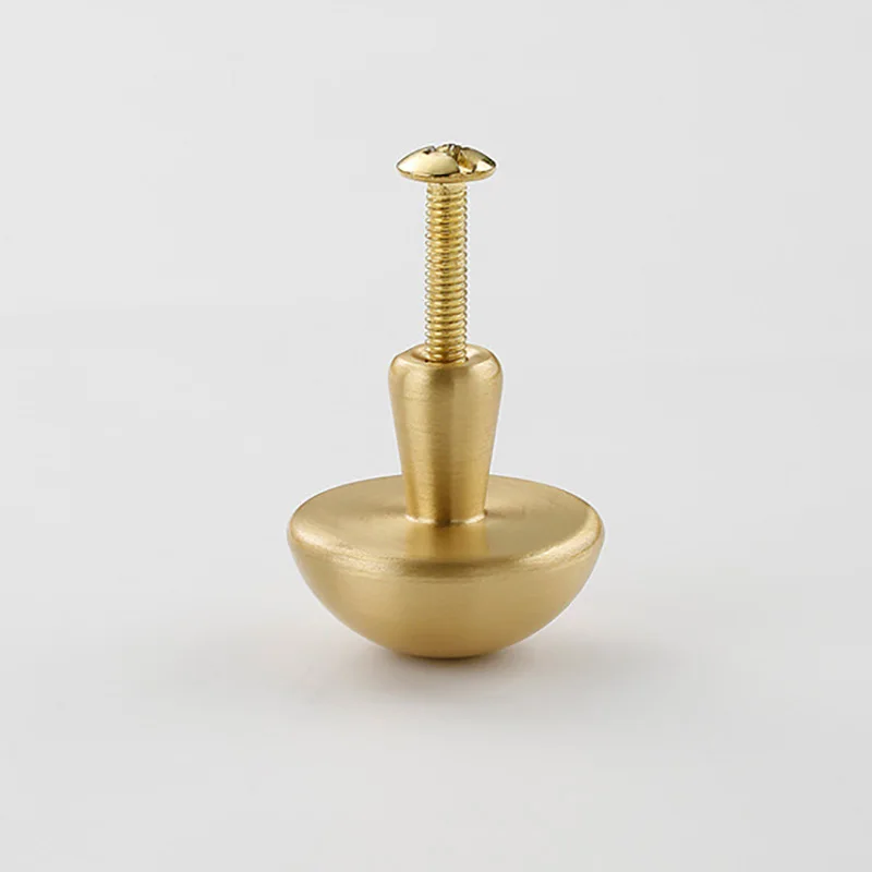 Brass Knob Round Furniture Handle Modern Personalized Minimalist Gold Drawer Knob Wardrobe Pull Kitchen Handle Solid Single Hole