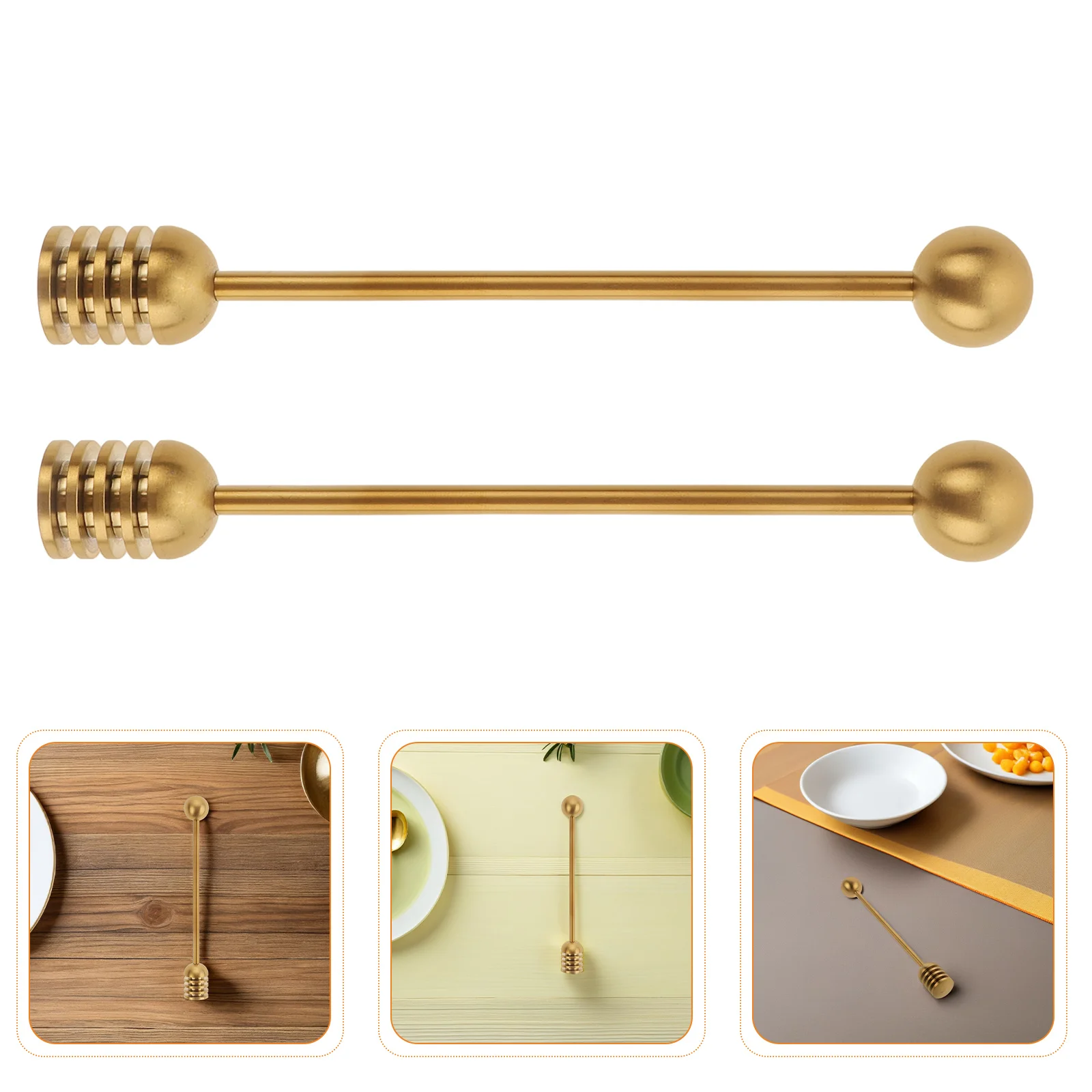 

2Pcs Ergonomic Honey Comb Stick Stainless Steel Drizzle Wand for Smooth Blending in Tea Coffee Syrup Honey Dipper