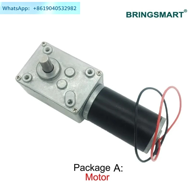 Wholesale A58SW31ZY 7-470rpm DC 24v Worm Geared Motor 1.6-70kg.cm High Torque D Shaft 12v Motor Rotating Table Door Self-lock