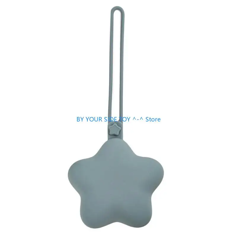 Star Shaped Pacifier Holder Case Silicone Portable & Lightweight for Newborns Baby Boys and Girls Keep Pacifiers Clean U6XE