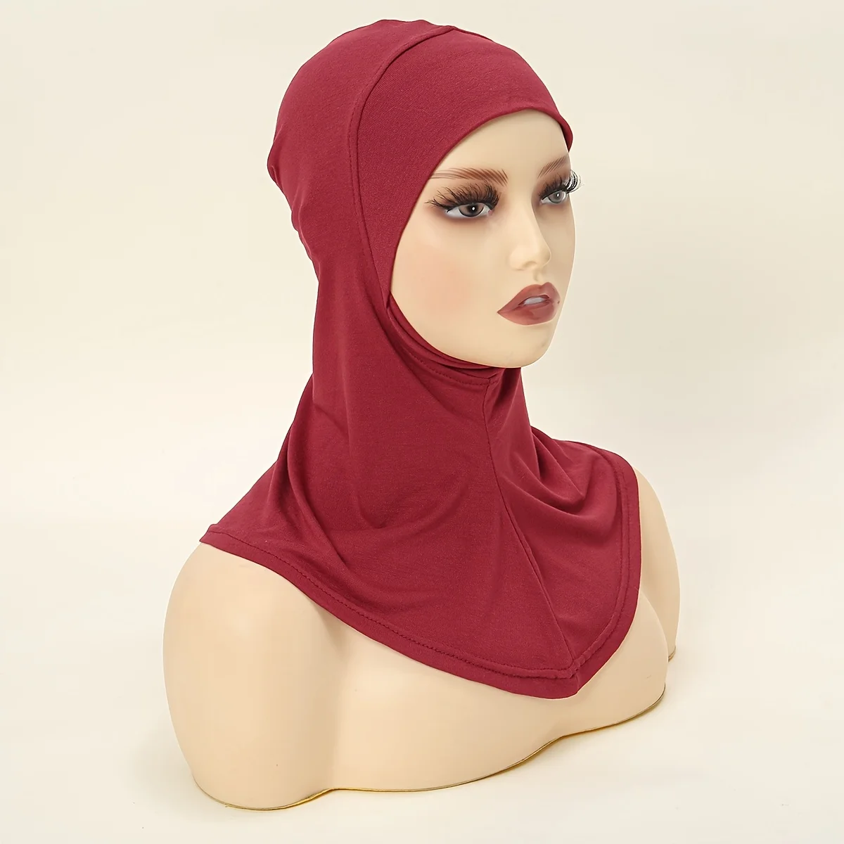 Hijab de base modal monocromática para mulheres, turbante elegante, hijab instantâneo respirável fino, pulôver elástico, boné casual ao ar livre