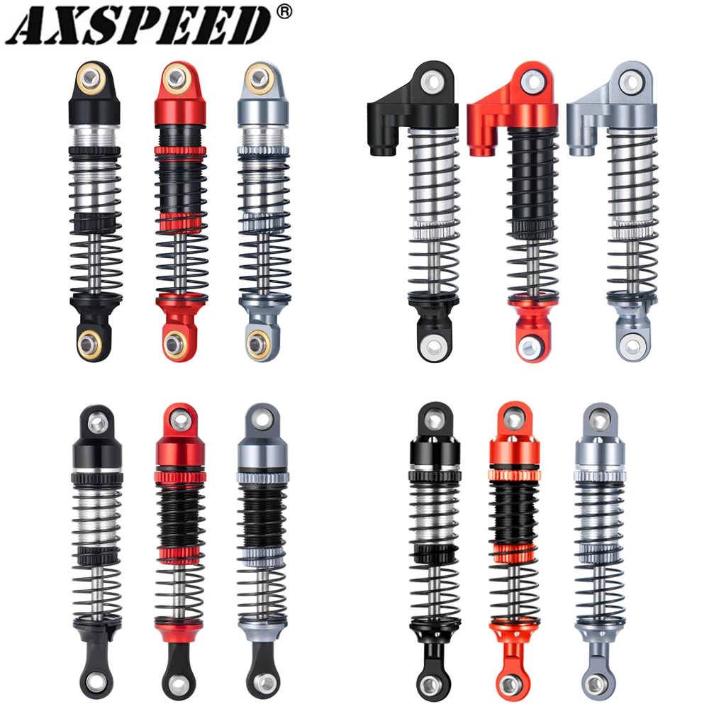 AXSPEED 4PCS Metal Shocks Absorbers Damper 51/52mm for TRX4M TRX-4M Bronco Defender K10 F150 1/18 RC Crawler Car Upgrade Parts