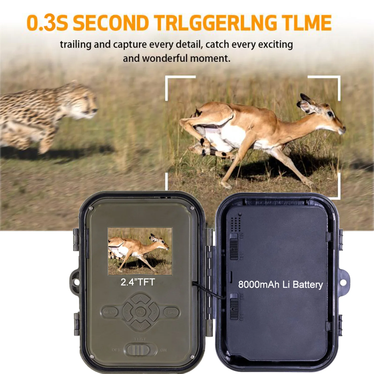 Hunting Trail Camera Night Vision Wild Cameras 36MP 1080P IP65 Photo Trap 0.3s Trigger Wildlife Cam Surveillance HC-950A