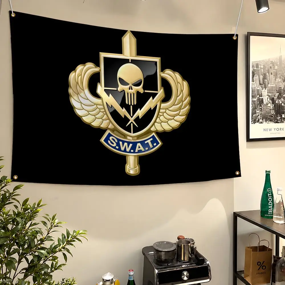 Unit SWAT Tactical Police Entry Team Flags Wall Hanging Flag Banners For Birthday Parties Outdoor Bedroom Dorm Room Decor