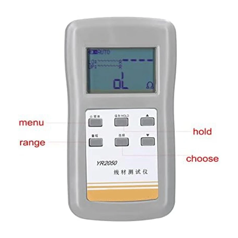 Milliohm Meter, YR2050 4-Wires Milliohm Meter Wireline Current Detecting Low Resistance Micro-Resistance Meter Tester Durable