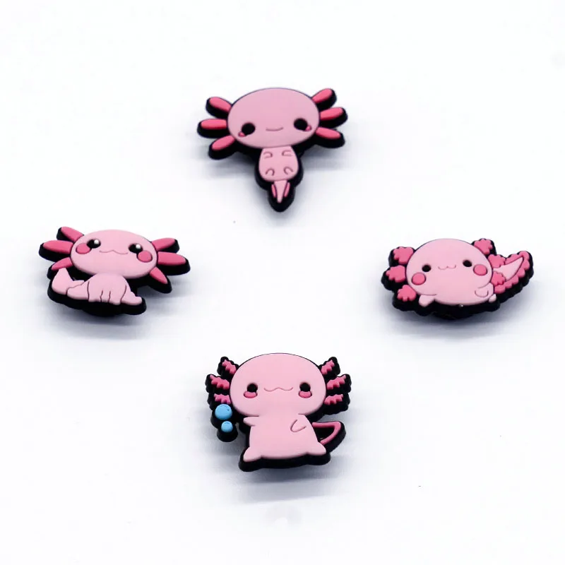 1pcs Pink Shoe Charms Salamander for Women,Cute Pink Shoe Decorations Accessories Pins for Girls Kids Child Classic Clog Buckles