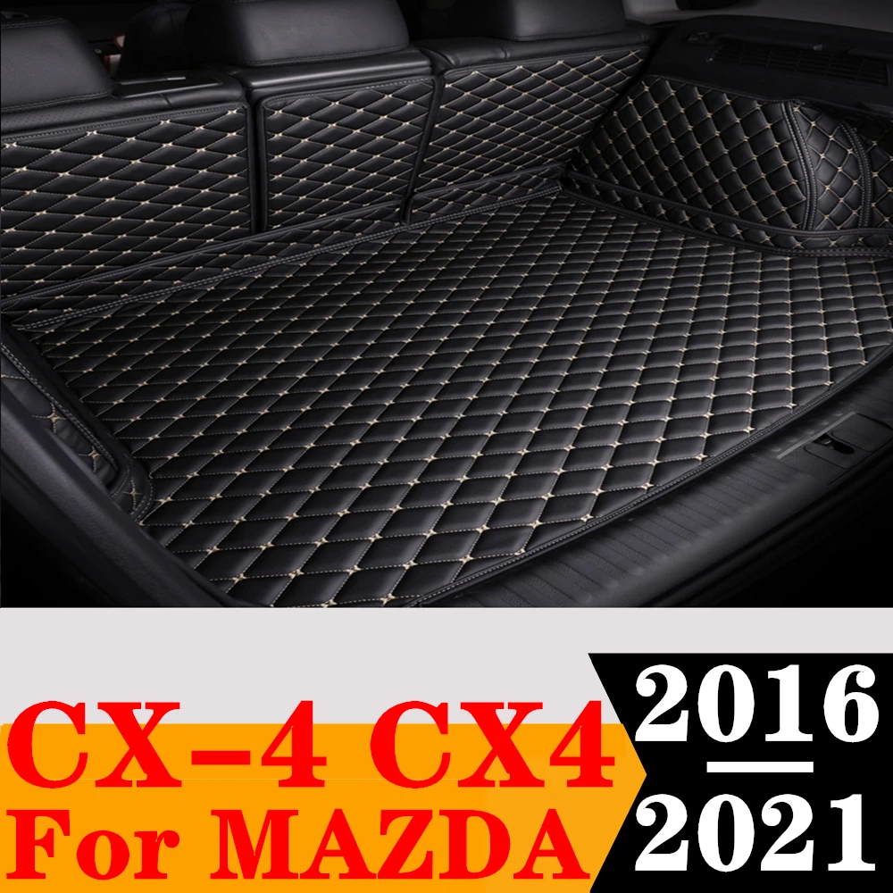 

Полный Комплект ковриков для багажника автомобиля на заказ для Mazda CX-4 CX4 2021 2020 2019 2018 2017, Задняя подкладка для груза, авто багажник, багажник, коврик для багажа