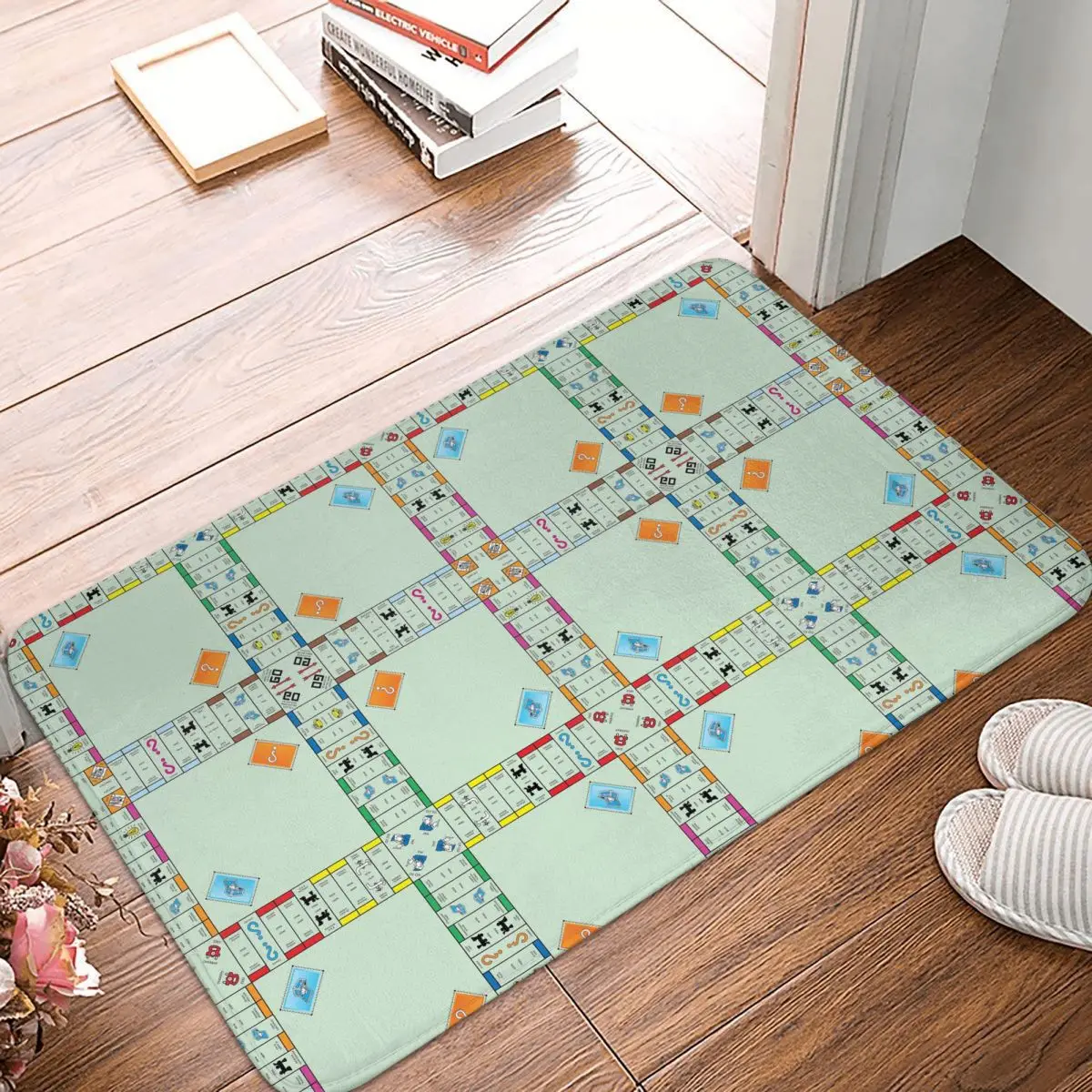 Board Game Board- Monopoly Anti-slip Doormat Floor Mat Absorbent Mat Carpet Rug for Kitchen Entrance Home Balcony Footpad Mats