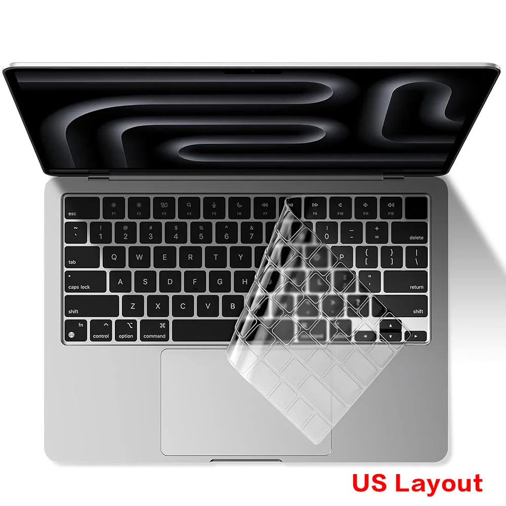 Clear Keyboard Cover For MacBook Pro 16.2 M4 M3 M2 A3403 A3186 A2991 A2780 A2485 A2141 MacBook Pro 13.3