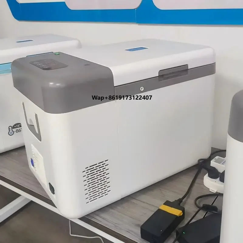 25L Portable Stainless Steel Electric/Battery-Powered Ultra-Low Temperature Cryo Refrigerator for Lab Hotel & Outdoor Car Use