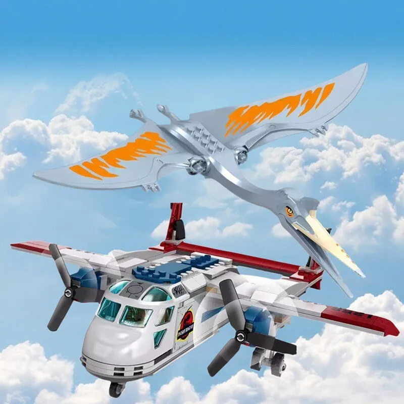 Kompatible MOC-Sets, Bausteine der Dinosaurier-Serie, 76947, Quetzalcoatlus, Flugzeug, Hinterhalt, Kinder-Dinosaurier-Weltpark, Spielzeug, Geschenk