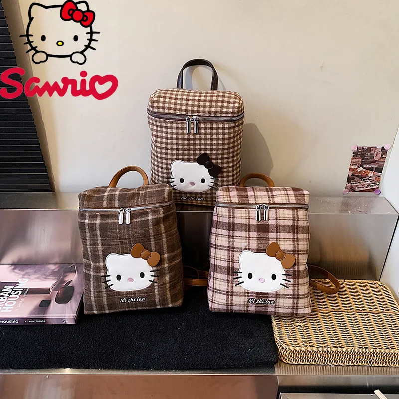 

Hello Kitty New Large Capacity Long Backpack Fashionable High Quality Women's Backpack Cute Versatile Girls Storage Backpack