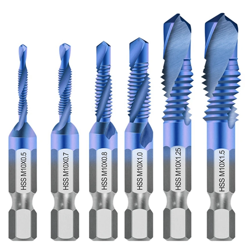 

Hex Shank Screw Thread Metric Tap Drill Bits Screw Machine HSS Compound Drill Hand Tools For Metal Steel Wood Plastic