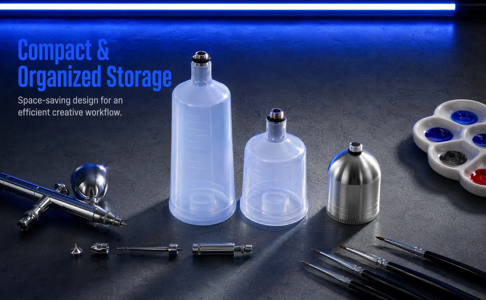 3pcs Refillable Glass Airbrush Paint Bottles for Cake Decorating, Nail Art, Tattoo & Camouflage Painting