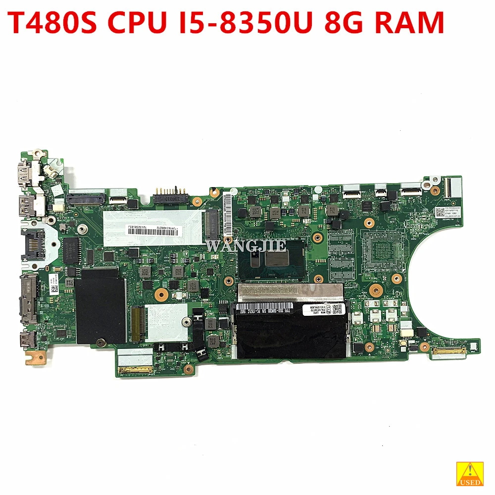 ET481 NM-B471 For LENOVO Thinkpad T480S Laptop Motherboard 01LV622 01YU140 02HL838SR3L9 I5-8350U 8G RAM