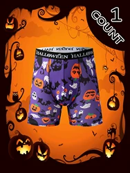 Men's Underwear Single Pack Personalized Graffiti Halloween Explosion Boxer Briefs Comfortable Soft Boxer Briefs