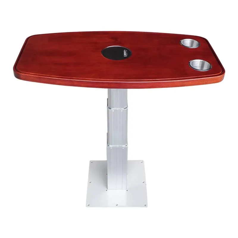 

High Quality Oak Lifting Table Trailer Caravan Motorhome Table RV Adjustable Table