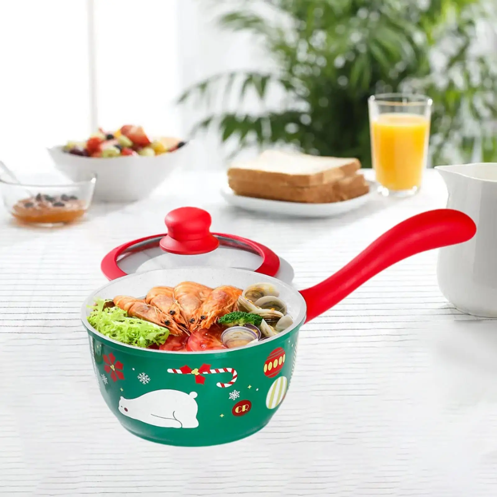 

Small Saucepan with Lid Boiling Pot Induction Pot Multifunctional Nonstick Soup Pot Butter Warmer for Kitchen Home