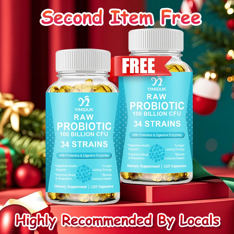 

Organic Raw Probiotic Supplement, for Prostate, Digestive & Overall Immune System Health, Reduces Bloating, Overall Vitality