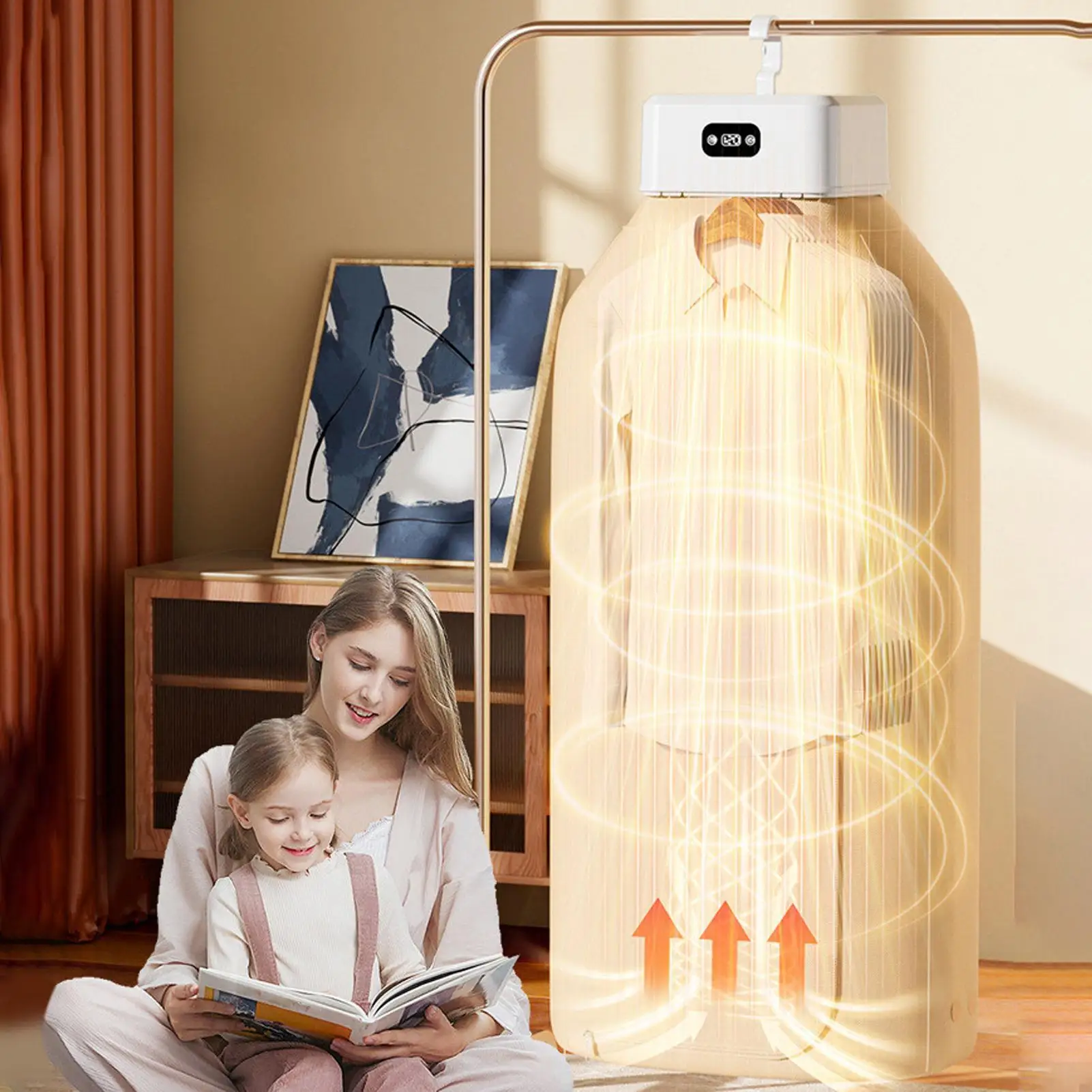 

Мини-портативная сушилка, складная электрическая сушилка, интеллектуальный быстросохнущий бытовой шкаф с сумкой для сушки, компактный дорожный стиль