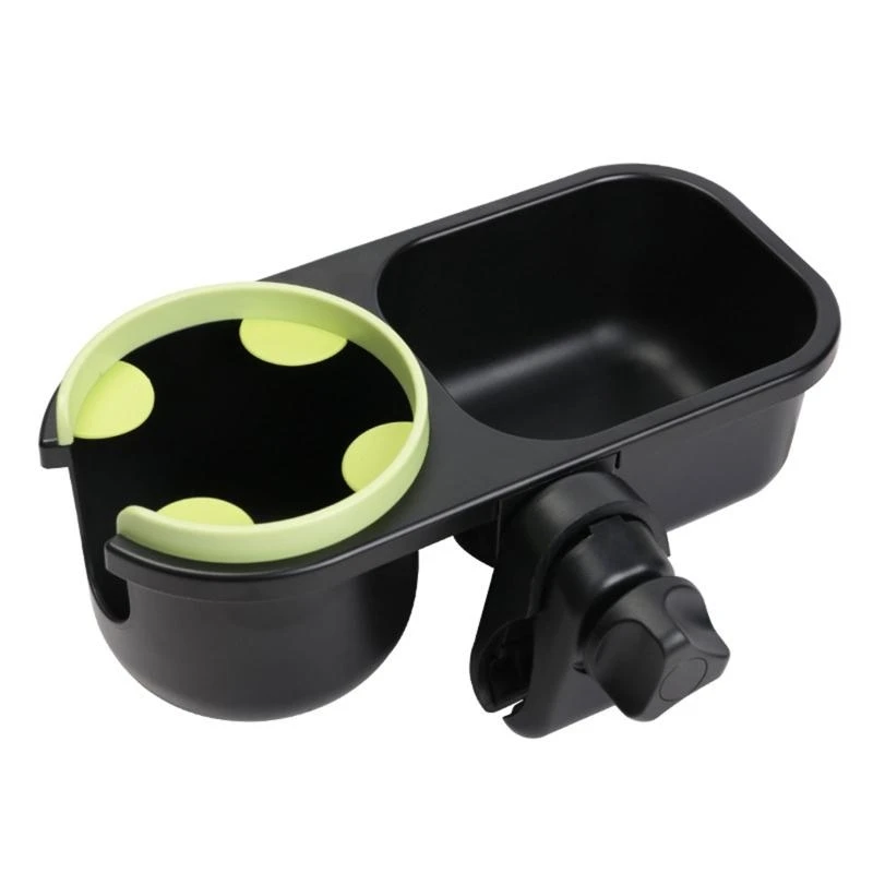 

Stroller Cup Holder with Container Water Bottle Holder Sturdy Pram Accessories Travel Gear for Pushchair Walker 15UB