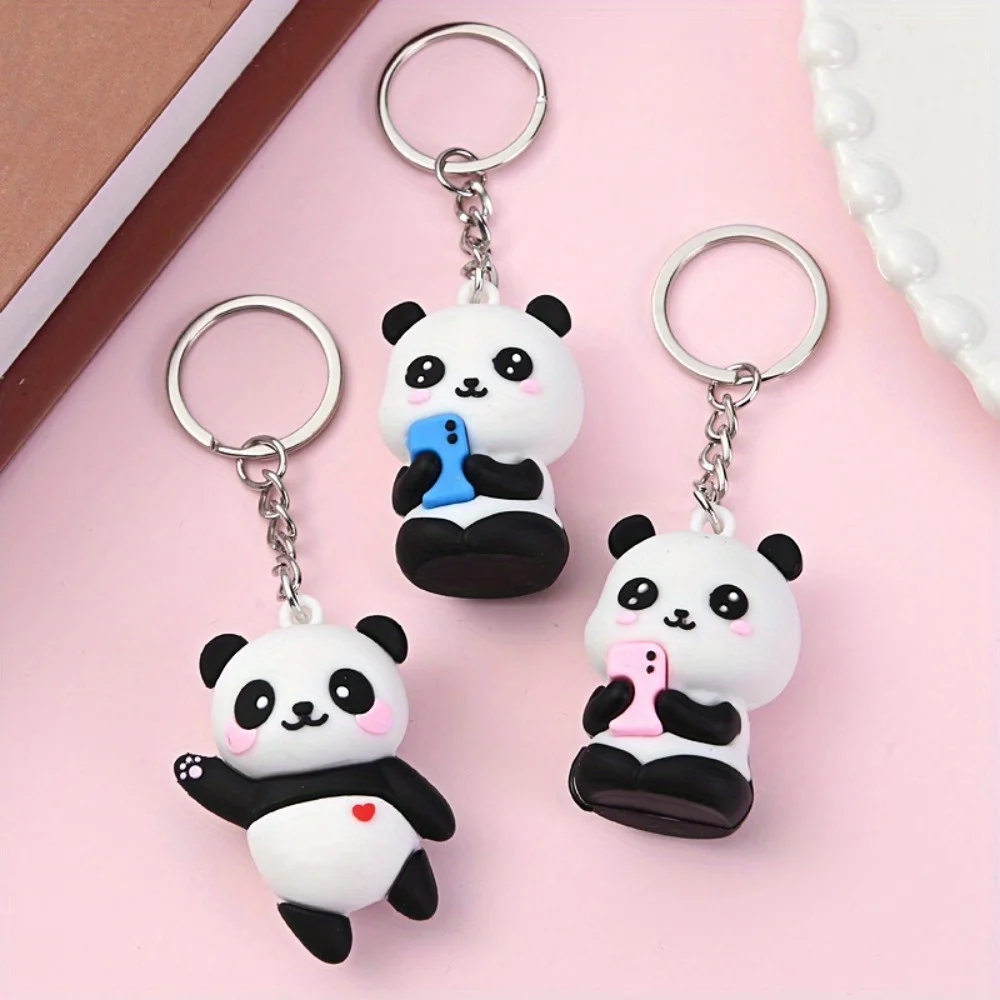 Niedlicher National Treasure Panda-Cartoon-Schlüsselanhänger, verspielter Panda-Taschenanhänger und kleines Geschenk