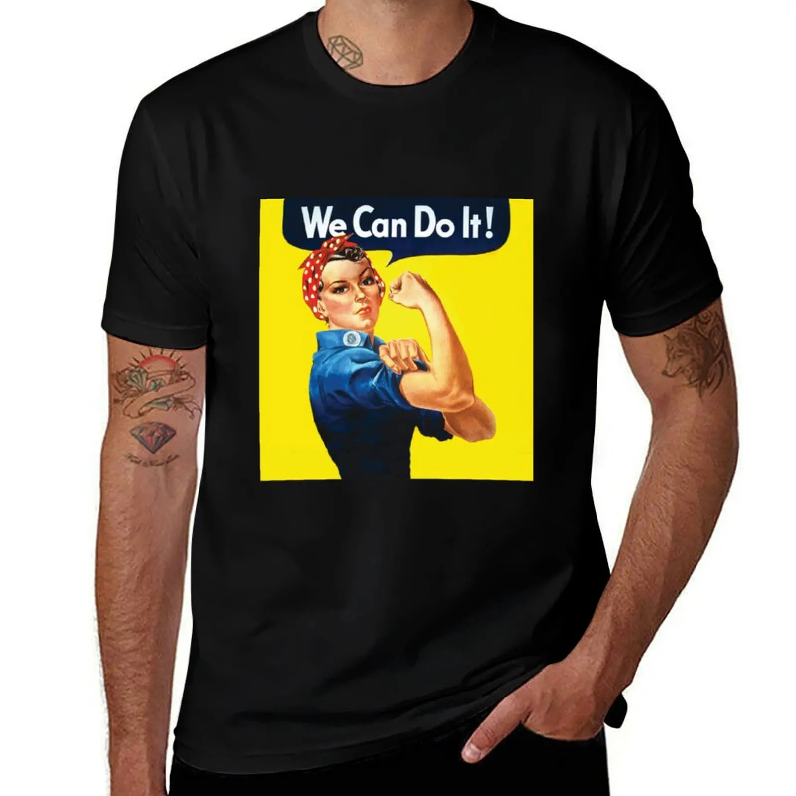 We Can Do It Rosie the Riveter T-Shirt t shirt man plain anime t shirts oversize t shirts for man pack white T-shirt