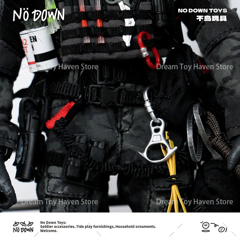 ห่วงคาราไบเนอร์ขนาด 1/12 / ห่วงแปดเหลี่ยม / ห่วงยึด อุปกรณ์เสริมทางยุทธวิธีสำหรับทหาร เหมาะสำหรับฟิกเกอร์แอคชั่นขนาด 6 นิ้ว