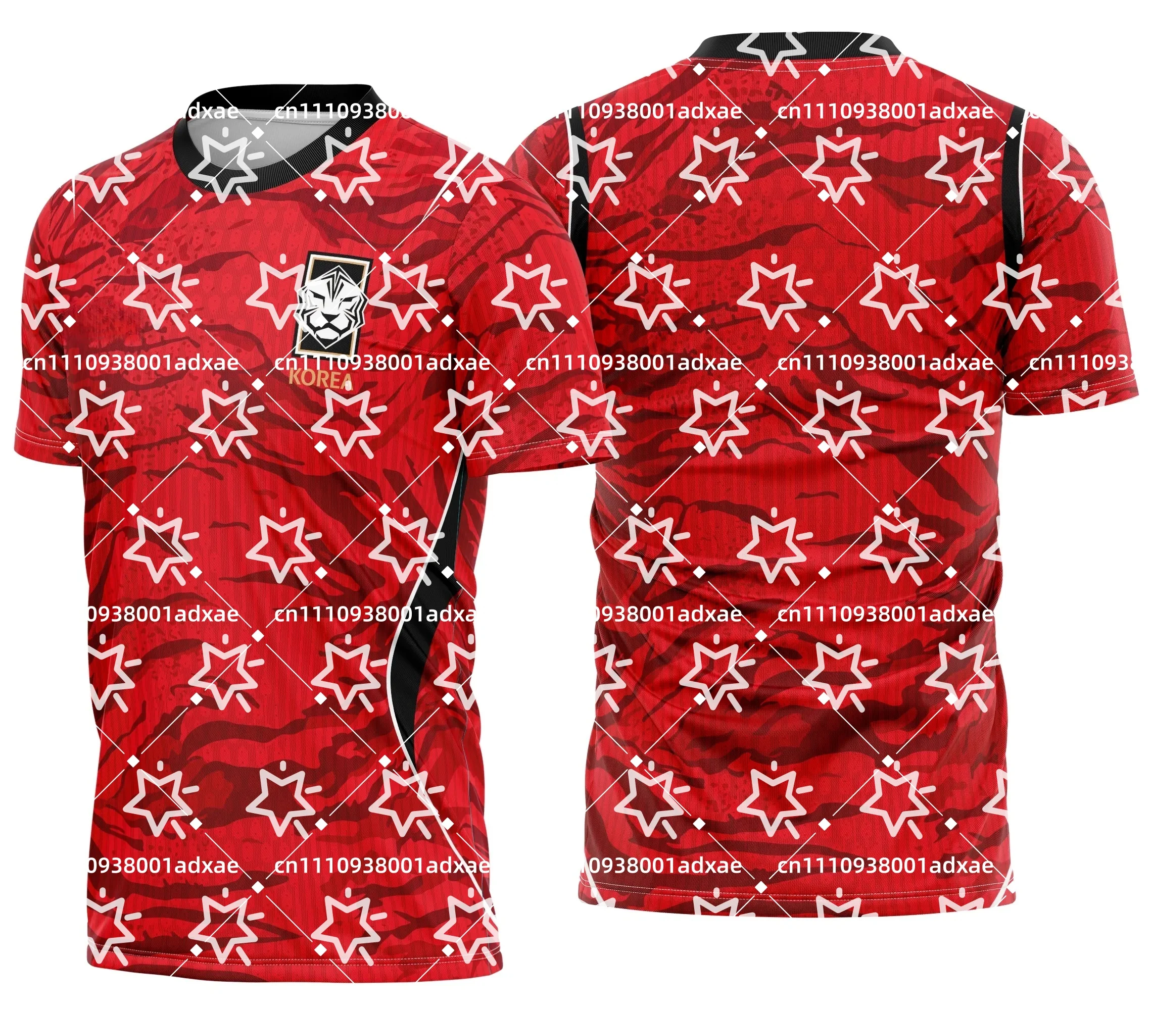 Camiseta Retro Coreana de Verano 2026 para Aficionados, Cuello Redondo, Secado Rápido, Transpirable, Manga Corta, Unisex, Uniforme de Fútbol