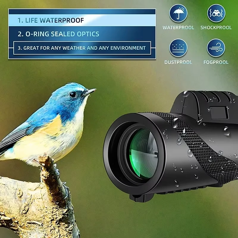 80x100 Portable Zoom Folding Telescope HD 5000M Long Distance Mini Powerful for Hunting Sports Outdoor Camping Travel image 2