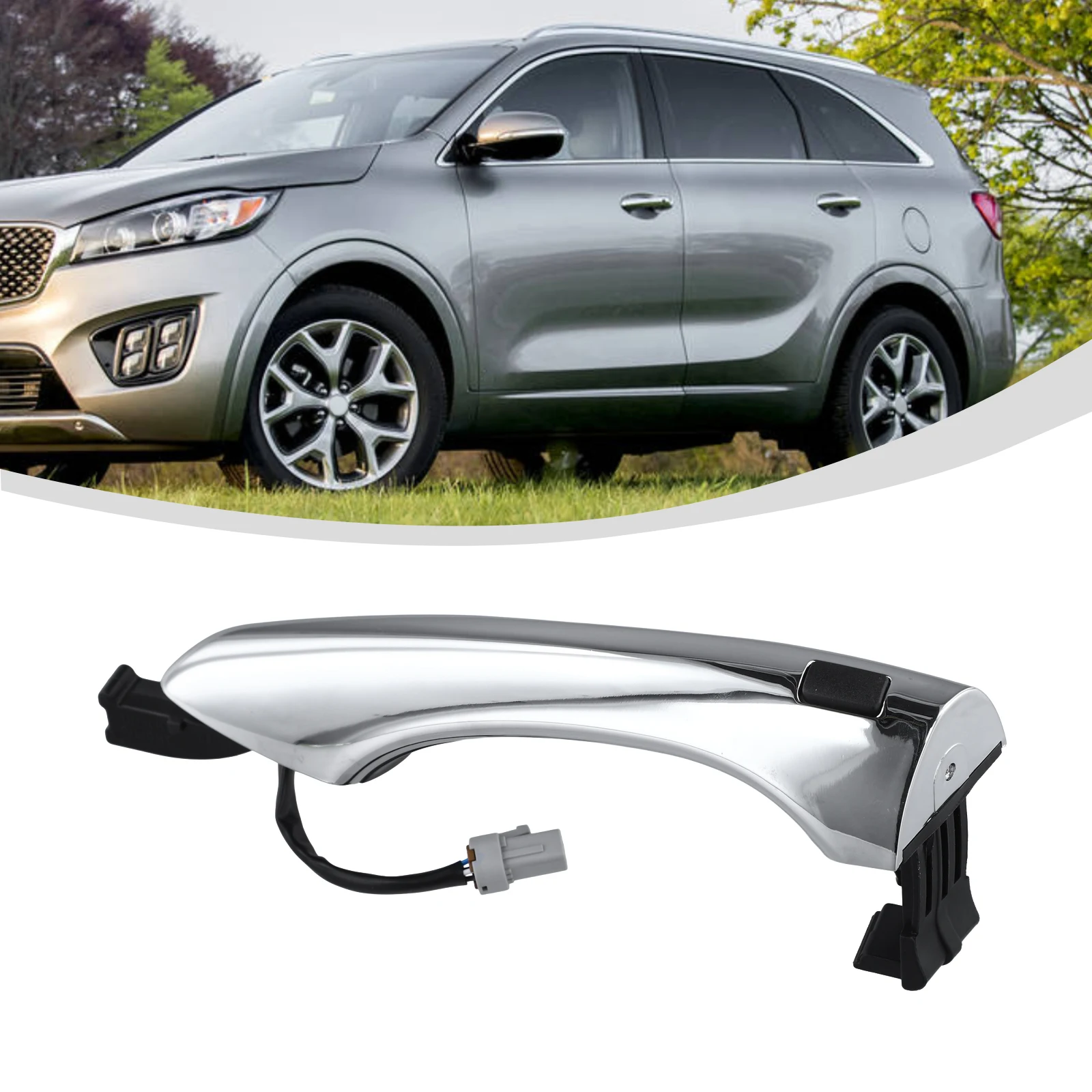 Car Door Handle Front Left Inductive Exterior Door Handle For Smart Key For Kia For Sorento 2016-2020 82651-C5710 ABS