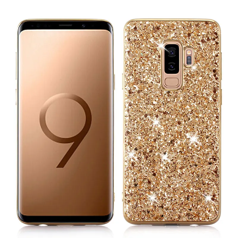 Phone Case for Samsung Galaxy S9 Plus Case Silicon Bling Glitter Crystal Sequins Soft TPU Cover Fundas for Samsung S9 Plus S9