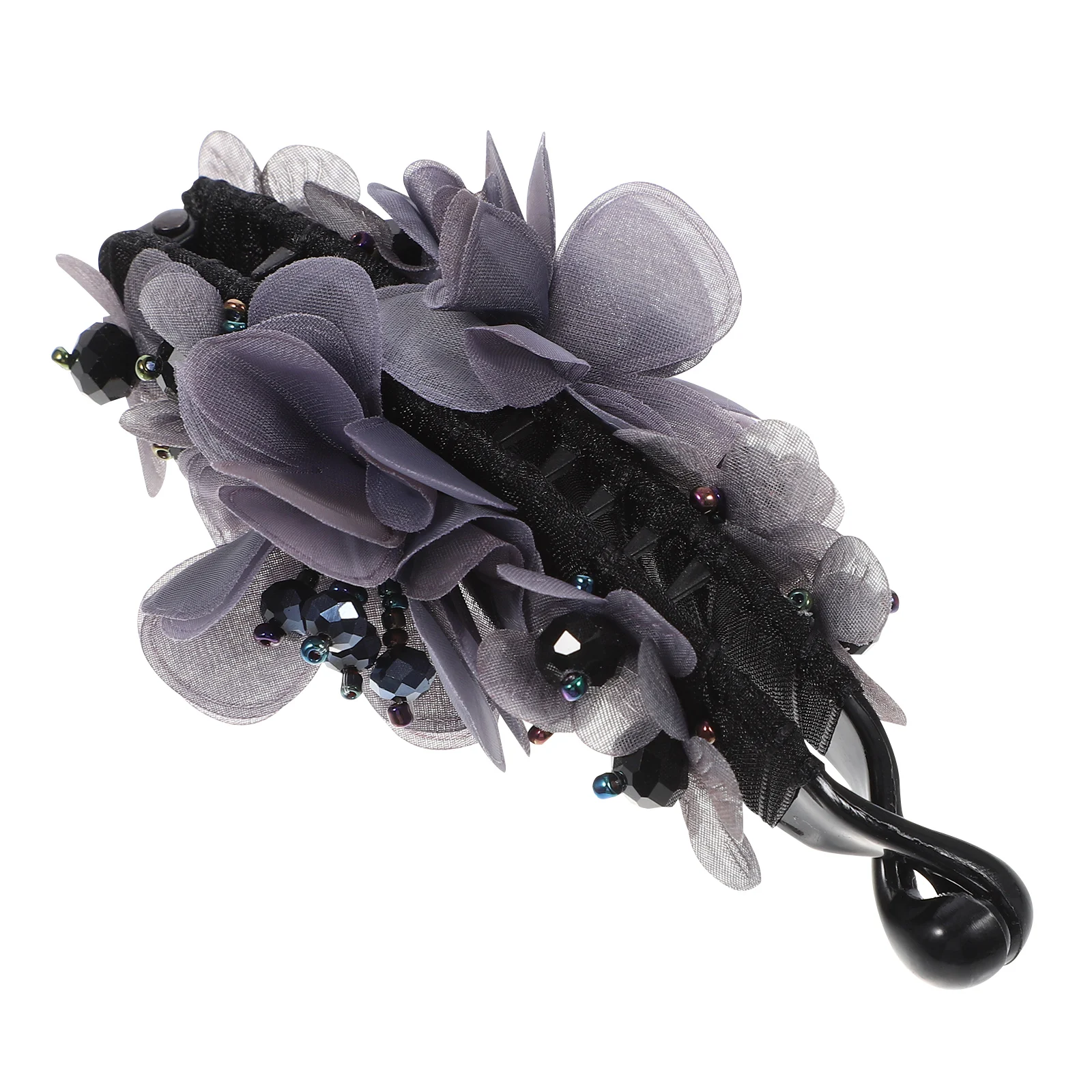 

1Pcs Flower Hair Clip Banana Updo Ponytail Holder Resin Claw Clip for Long Hair Women Girls Fast Hairstyle Fixer Grey