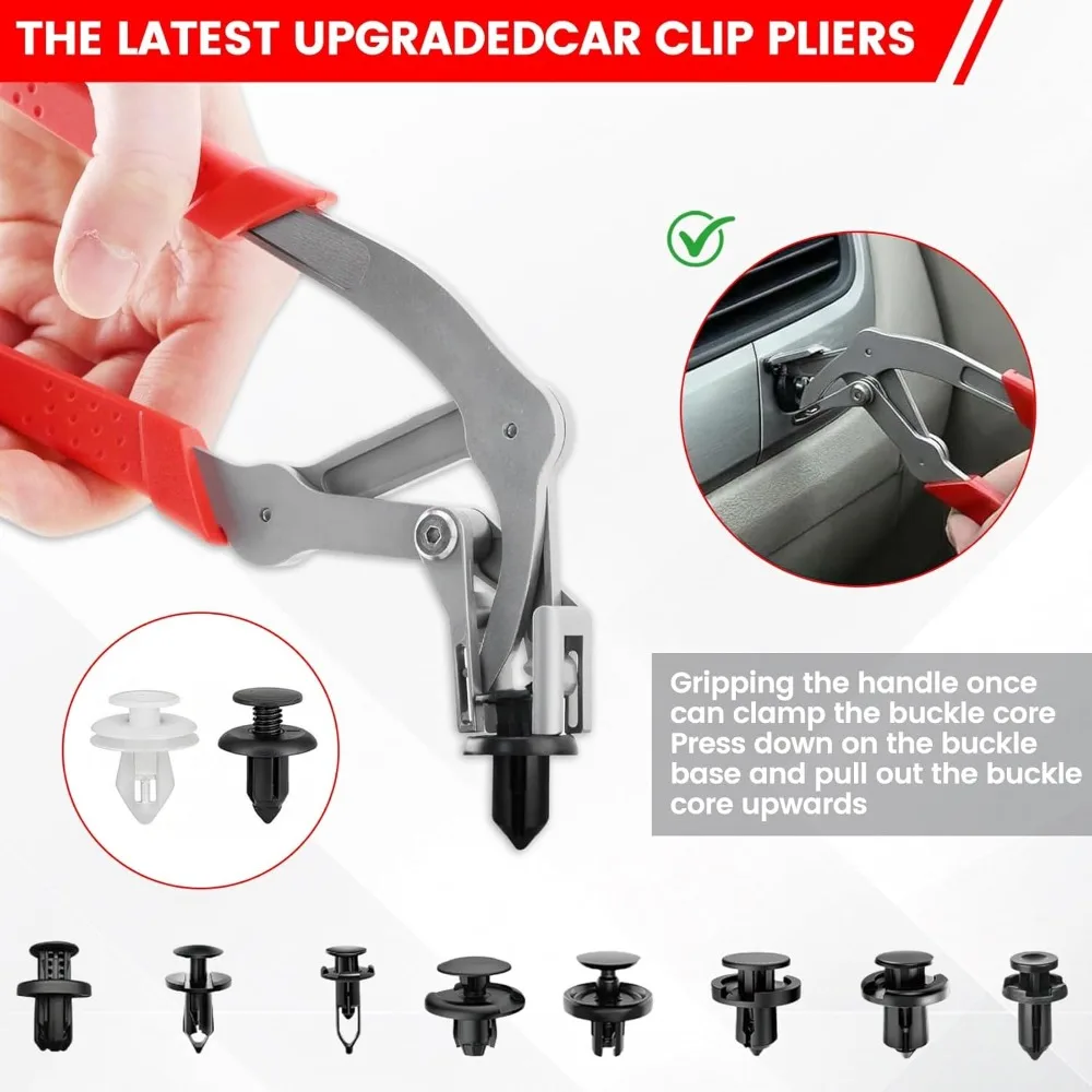 

Car Clip Removal Pliers Plastic Rubber Round Nail Fastener Remover Multi Function For Car Door Panel Chassis Trunk Repair Tool