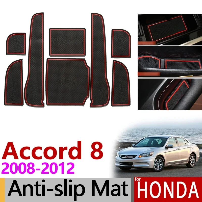 

Противоскользящий прорезиненный коврик для ворот, подставка для Honda Accord 8 Asia & America 2008 2009 2010 2011 2012 аккорд, аксессуары, наклейки